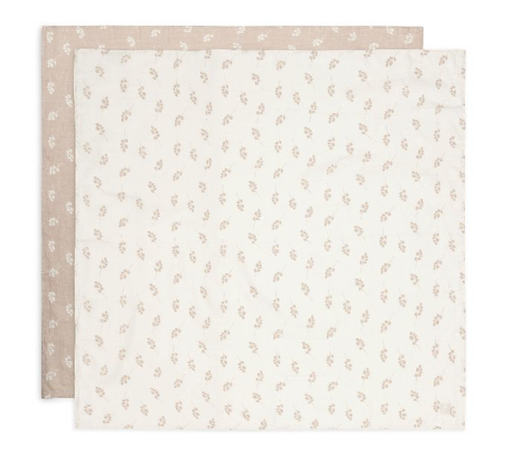 [471254] Jollein | Tetra Doek Twig Wild Rose Large Roze/Ecru Wikkeldeken 115x115cm 2-pack