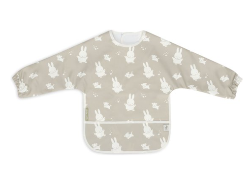 [475056] Jollein | Slabbetje met Mouwen Miffy&Snuffy Waterdicht Olive Green Groen