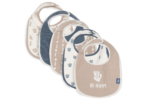 [483766] Jollein | Slabbetje Funky Jersey Waterdicht 5-pack