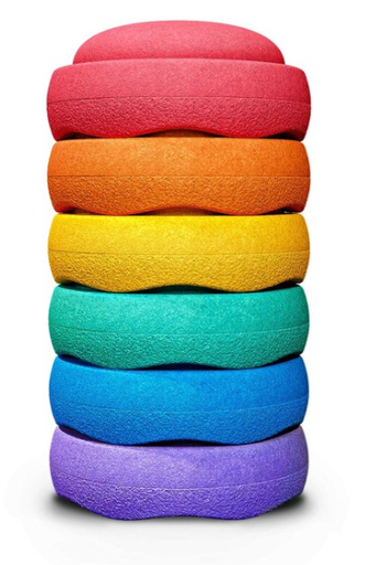 [461640] STAPELSTENEN/BLOKKEN, Original, rainbow classic, uni, 12M, dia 27.5 cm, H 12 cm, max belast. 180 kg, 6 stuk(s)