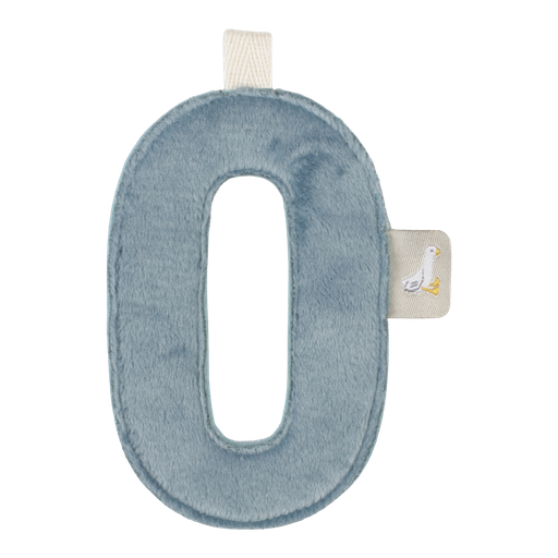 [452421] Little Dutch | Vlaggenlijn Textiel Letter O Velours Blauw 10cm