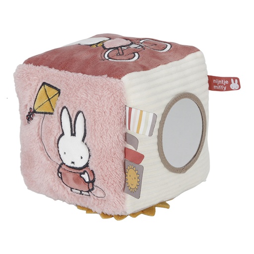 [462159] Little Dutch | Activiteitenkubus Nijntje Fluffy Pink Textiel Roze +0m 