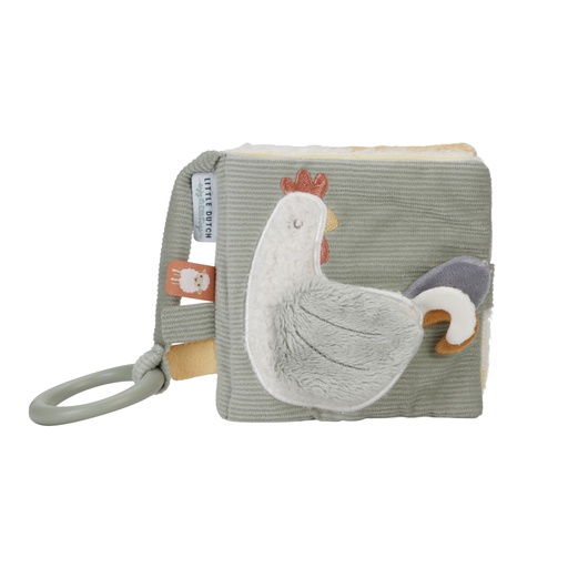 [470232] Little Dutch | Activiteitenboekje Little Farm Textiel Groen +0m