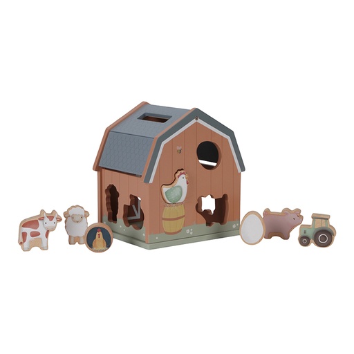 [470298] Little Dutch | Sorteervormen Little Farm Vormenstoof Hout +12m
