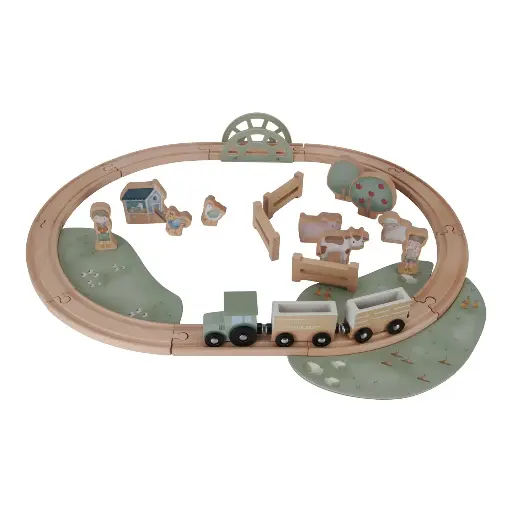 [470306] Little Dutch | Speelset Little Farm Treinset Hout +18M