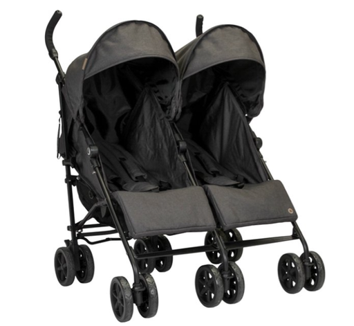 [463693] Topmark | Tweelingbuggy Bobby Paraplu Model Black