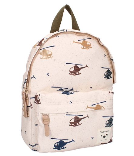 [478806] Kidzroom | Rugzak Sweet Cuddles Sand All Over Helicopter Ecru 23x31x8cm 