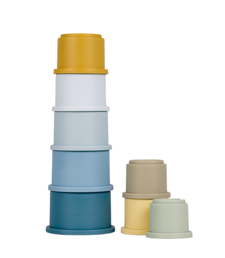 [462905] Little Dutch | Stapelpyramide Stapelbekers Blauw +6m