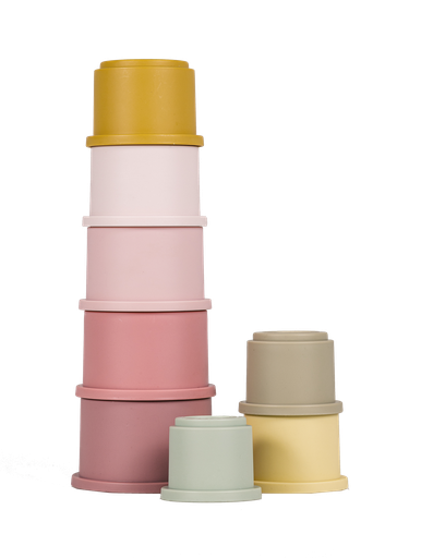 [462906] Little Dutch | Stapelpyramide Stapelbeker Roze +6m