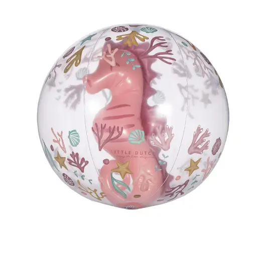 [475862] Little Dutch | Strandspeelgoed Ocean Dreams Pink 3D Zeepaard Strandbal Roze Ø35cm