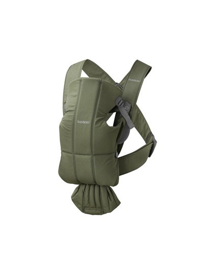 [471973] BabyBjorn | Babybuidel Mini Geweven Donkergroen 3.5kg-11kg