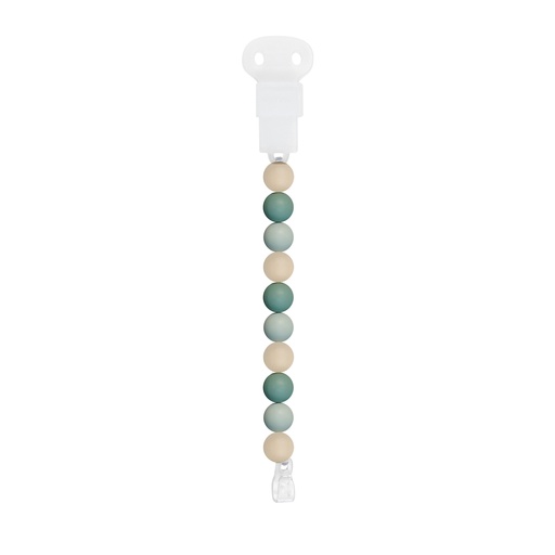 [456125] Nattou | Fopspeenketting Silicone Kralensnoer Groen/Ecru