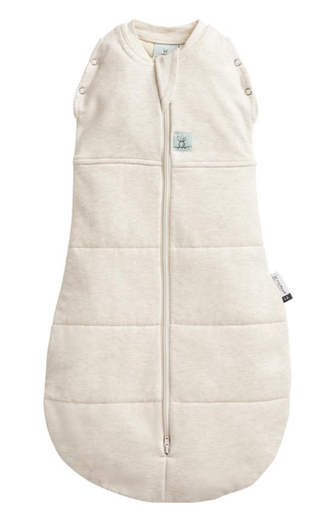 [475764] SLAAPZAK, 70cm, ZM, 2.5TOG, oatmeal marle, bruin/ecru, Cocoon Swaddle Bag, Warm Pouch, uni, bio katoen, 2023