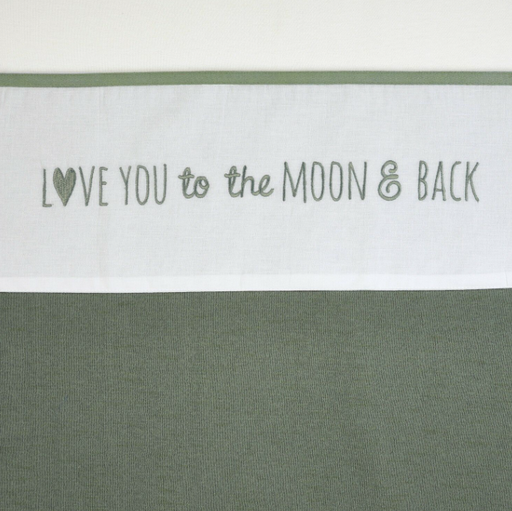 [400822] Meyco | Laken Love You To The Moon & Back vr Wieg/Draagmand/Park Forest Green 75x100cm