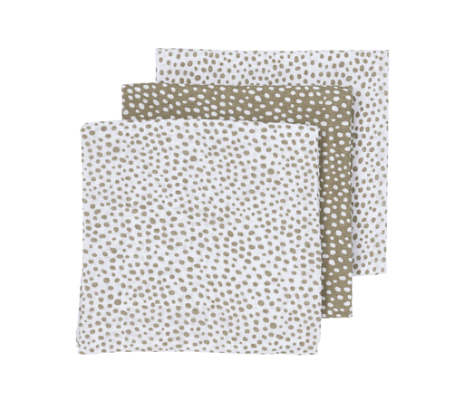 [425338] TETRA DOEK, 70x70cm, Cheetah taupe, wit/bruin, all over cheetah print, handdoek/luierdoek, 3 stuk(s)