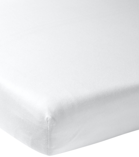 [432258] Meyco | Hoeslaken vr Eenpersoonsbed Jersey Katoen Wit 90x200cm
