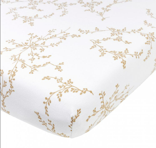 [438138] Meyco | Hoeslaken Branches Sand AOP takken 100% katoen  60x120cm