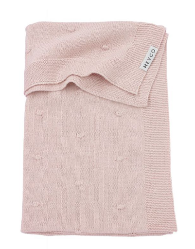 [449867] DEKEN, 75x100cm, TOG 0.8, Mini Knots, SP soft pink, all over 3D mini noppen/uni, tricot, voor wieg