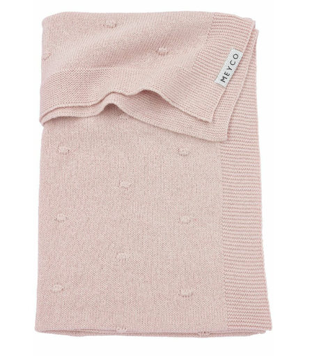 [449871] Meyco | Deken Mini Knots vr Babybed Soft Pink 100x150cm