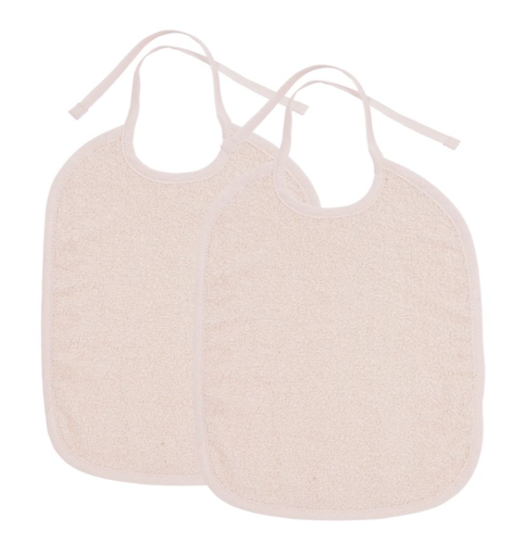 [449945] SLABBETJE, Basic Badstof soft pink, roze, uni, lintensluiting, badstof, 25x34cm, 2 stuk(s)