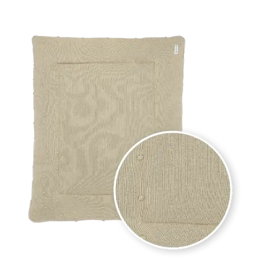 [449948] Meyco | Parklegger Mini Knots Tricot/Teddy Zand 77x97cm
