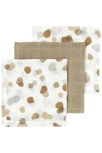 [461470] Meyco | Monddoekje Stains Sand Tetra Bruin 30x30cm 3-pack