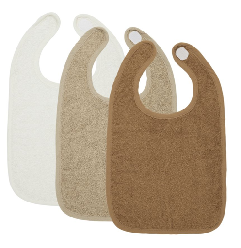 [461493] Meyco | Slabbetje Basic Badstof Offwhit/Sand/Toffee 3-pack