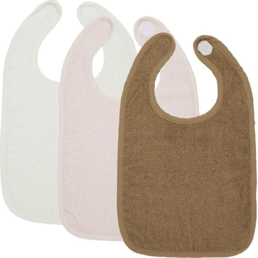 [461495] Meyco | Slabbetje Basic Badstof Offwhite/Soft Pink/Toffee 3-pack