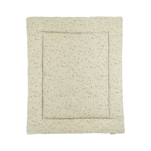 [472502] Meyco | Parklegger Rib Mini Spot Sand Melange Geribbeld Jersey 80x100cm