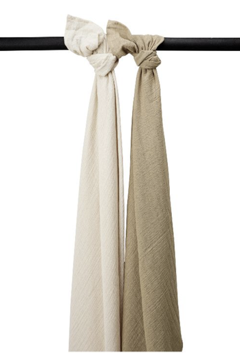 [482074] Meyco | Tetra Doek Pre-washed Soft Sand/Taupe Bruin/Ecru 120x120cm 2-pack