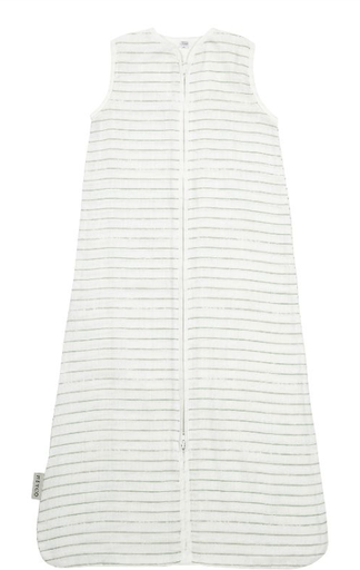 [484064] Meyco | Slaapzak Stripe Soft Green ZM All Over Strepen Tetra Klassiek Model 2-laags 0.3TOG 70cm