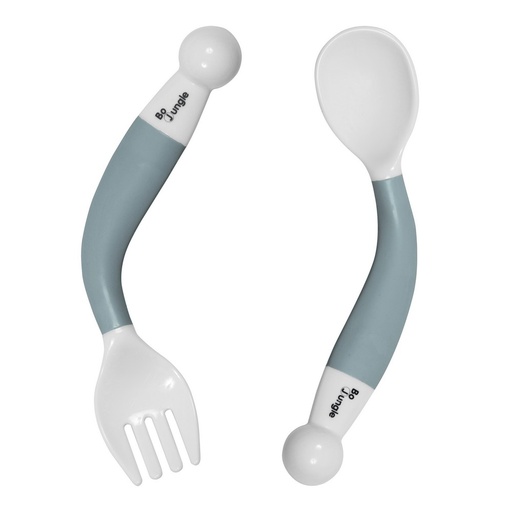 [272308] Bo Jungle | Bestek B-Bendable Spoon & Fork Blue