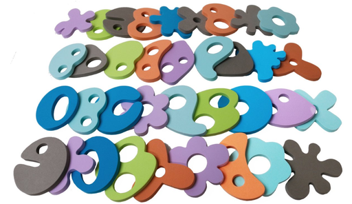 [275753] Bo Jungle | Badspeelgoed B-Bath Foam Shapes Multikleur Foam 36-pack