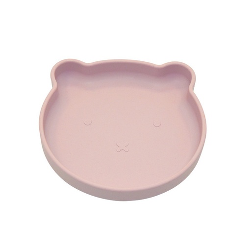 [403286] PLAT BORD, B-Suction Plate Bear, pink, rond, roze, uni, silicone, met zuignap, 1 stuk(s), bord