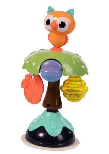 [403299] SPEELGOED VOOR DE EETSTOEL, Smart Owl, B-Suction Toy, kunststof, +activities, vanaf 6 maanden, met zuignap