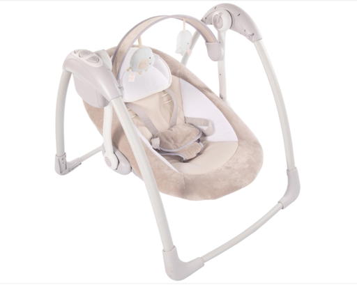 [403328] SCHOMMEL RELAX, taupe, B-Dolphy Portable Swing, bruin, uni, 60x68cm, tot 9 kg, 1 schommelbewegingen, met muziek