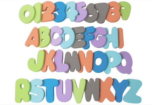 [457759] Bo Jungle | Badspeelgoed B-Bath Foam Numbers & Letters Multikleur Kunststof 36-pack