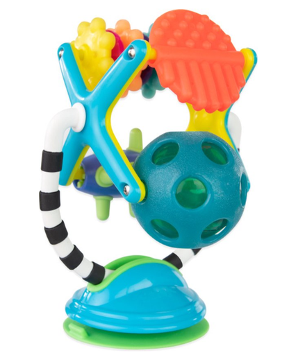 [457796] SPEELGOED EETSTOEL, Tray Toys, Teethe & twirl sensation station, siliconen /kunststof, +activities, vanaf 6 maanden