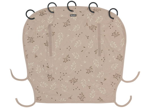[458766] Dooky | Huifel Universal Cover Romantic Leaves 100% Katoen UV-bestendig Beige