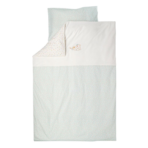 [480334] Nattou | Donsovertrek Mila,Lana & Zoë Salie Groen 100x140cm