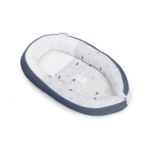 [431258] Doomoo | Babynest Moon Cocoon Blauw/Grijs