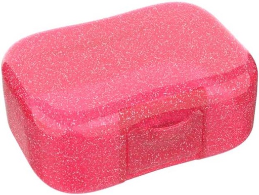 [442585] Lunch Buddies | Koekendoos Glitter Roze 9.5x5x13cm