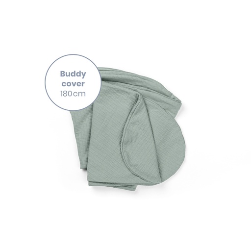 [452879] Doomoo | Positioneringskussenhoes Buddy Cover Tetra Jersey Green