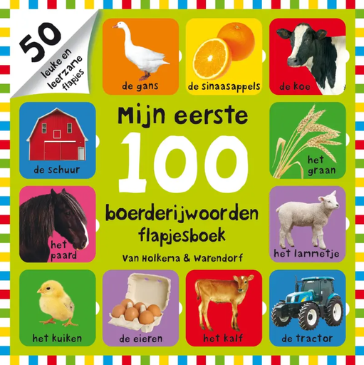 [373335] Lannoo | Boek Mijn eerste 100 Boerderijwoorden Flapjesboek