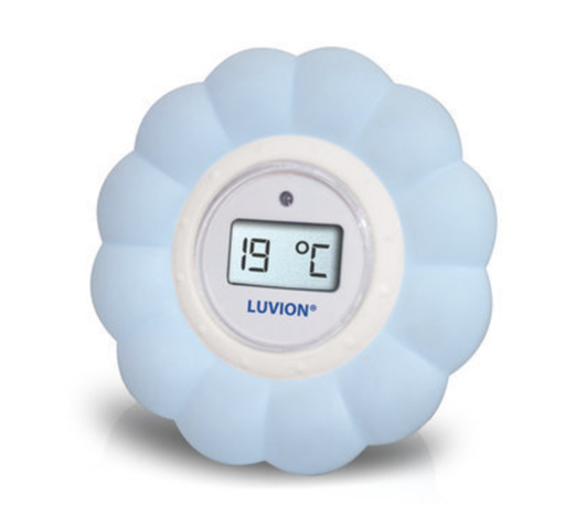 [258474] Luvion | Badthermometer Digitaal Bloem Blauw  bad/kamerthermometer 