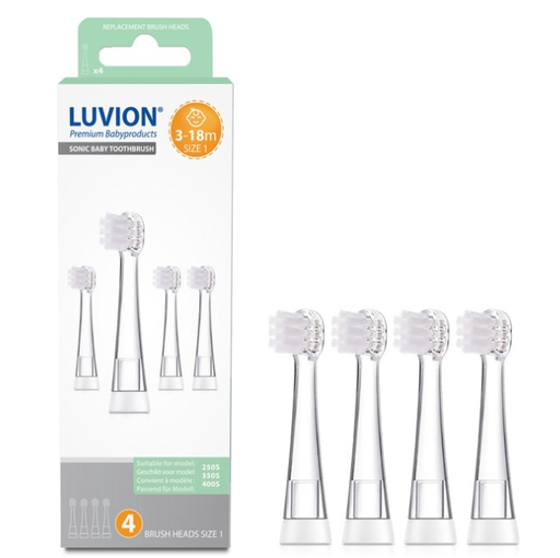 [425804] Luvion | Vervangborstel vr Sonische Babytandenborstel 250S/350S 3-18M 4-pack