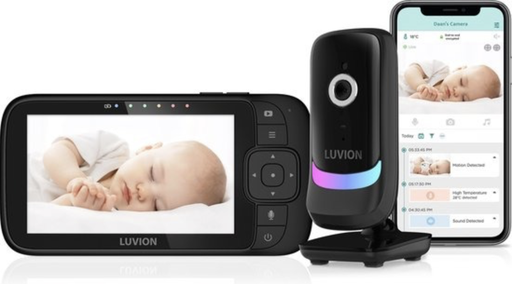 [478729] Luvion | Beeldbabyfoon Essential Connect Black met Dual Gebruik