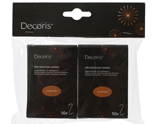 [40472] Kaemingk | Haakjes Ophangertjes Koperbruin vr Kerstboom 2-pack