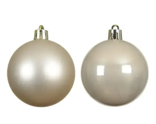 [148313] Decoris | Kerstbal Polystyreen Mix Parel Ø10cm 4-pack