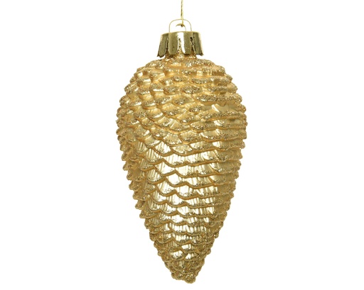 [244334] Decoris | Hangfiguur Polystyreen Dennenappel Goud Ø4,5x8cm 6-pack